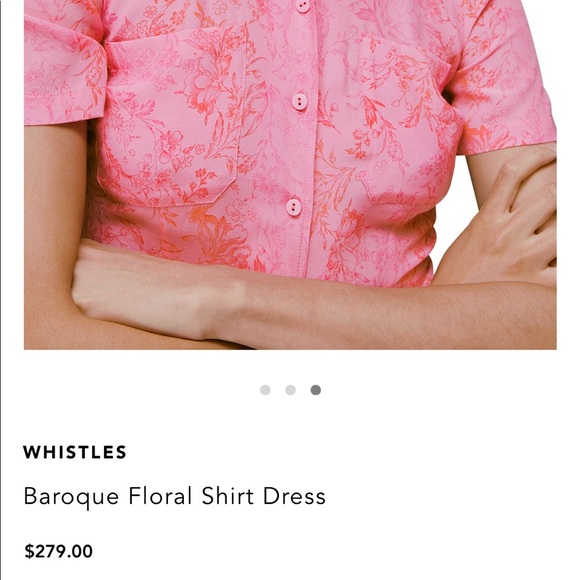 Whistles London baroque floral shirt dress - Picture 4 of 8